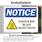 Signmission Hot Surface Sign, 7 in H x 10 in W, Vinyl Decal, Surface May Be Hot Do Not Touch Sign With Symbol OS-2PACK-NS-D-710-L-18509 - alternate 4